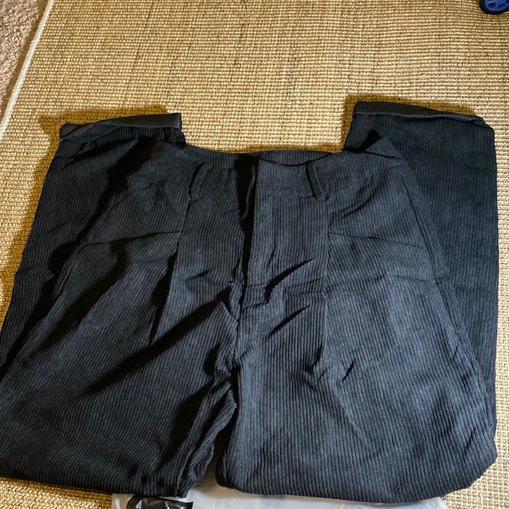Black Baggy Lined Pants